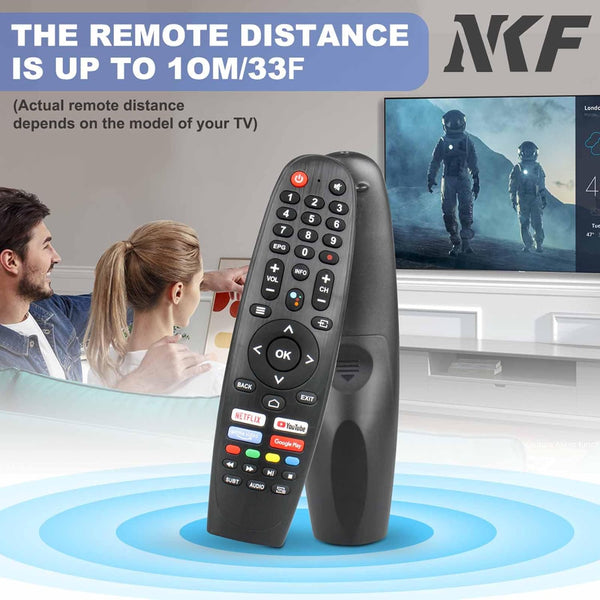 EC32V2HA EC40V2FA Replace Remote Control for Caixun Android TV Remote for BLAUPUNKT TV Remote, for SANSUI TV Remote, for ARRQW TV Remote