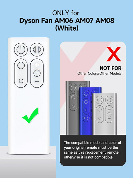New Replacement Remote for Dyson Fan AM06 AM07 AM08, Part NO.965824-01 965824-02
