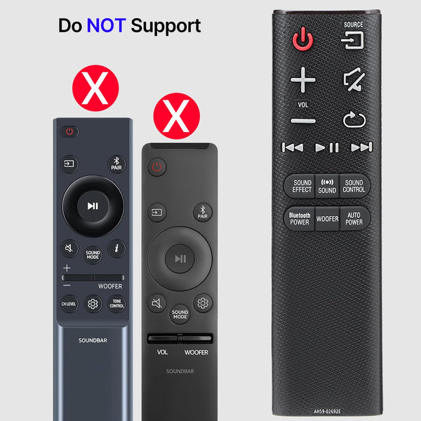 Replacement for Samsung Soundbar Remote and Samsung HW- J Series 2.1 Soundbar Speaker System, Samsung J Series Sound Bar Home Theater System AH59-02692E AH59-02692F