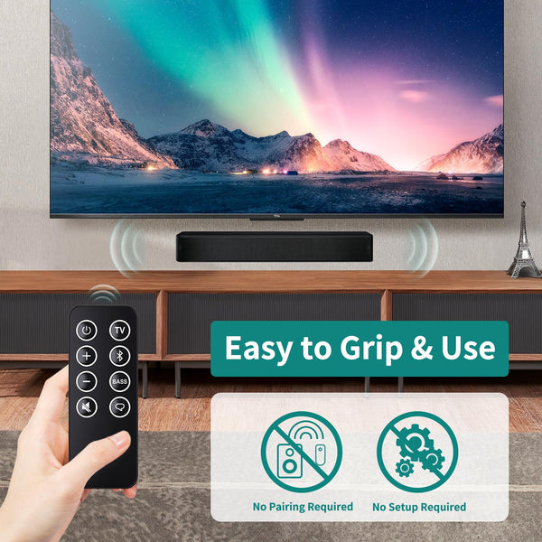 Replacement Remote Control for Bose Solo 5 10 15 Series II TV Sound System 418775 410376 431974 845194 740928-1120 838309-1100, for Bose Solo Soundbar Series II and TV Speaker