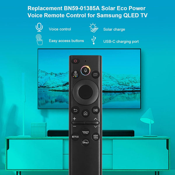 BN59-01385A Solar Voice Remote Replacement for Samsung Frame TV,  Black